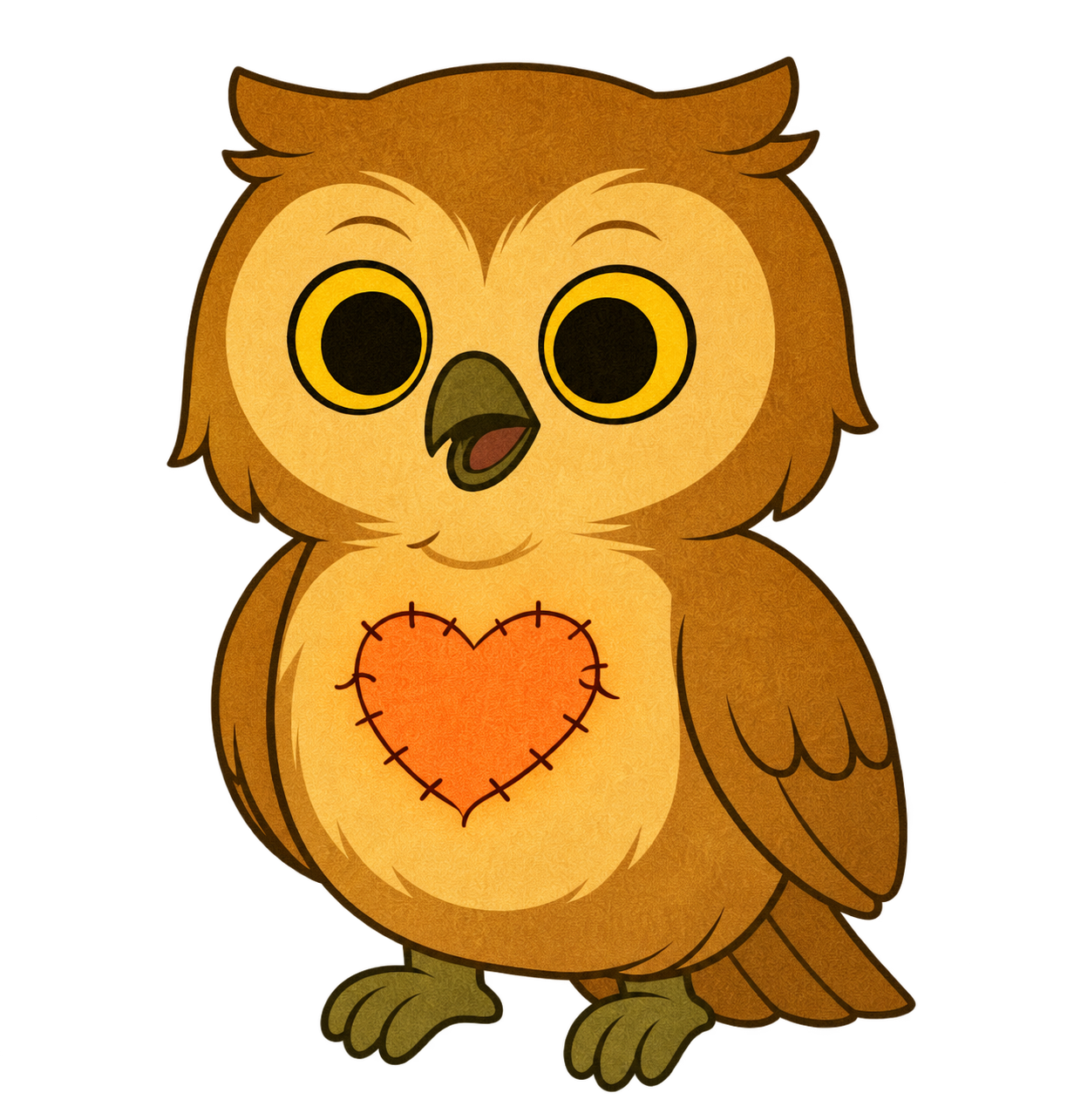 Lil’ Owl with her stitched heart